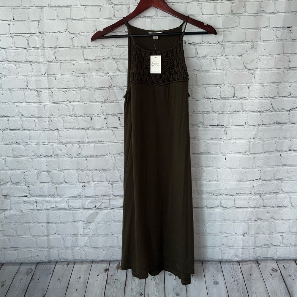 BRAND NWT Cato Long Dark Green Dress size M - Picture 4 of 12